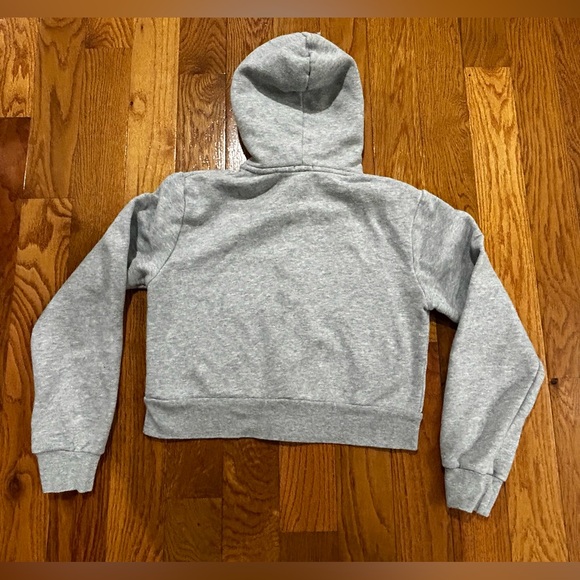 Brandy Melville Gray Cropped Zip-Up Hoodie - Picture 2 of 15